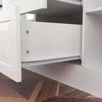 Meuble de cuisine en bois Hitow avec 3 tiroirs, 13 étagères et supports pour tasses et bouteilles