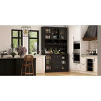 Meuble de cuisine en bois Hitow avec 3 tiroirs, 13 étagères et supports pour tasses et bouteilles