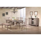 Chaises de salle à manger Kings Brand Almon, en bois bicolore marron, rembourrées, lot de 2