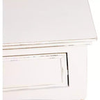 Console de table LuxenHome en bois blanc avec 2 tiroirs et étagère, meuble de rangement pour entrée