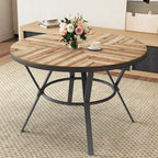 Table de salle à manger ronde moderne en bois Christopher Knight Home Arcans, marron clair/noir