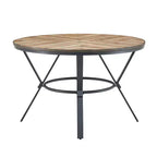 Table de salle à manger ronde moderne en bois Christopher Knight Home Arcans, marron clair/noir