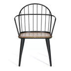 Christopher Knight Home Aura, ensemble de salle à manger moderne 5 pièces avec piètement en métal, marron clair/noir