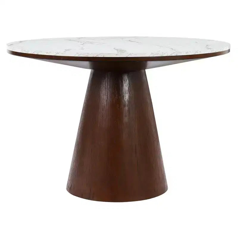 Table à manger Whisen avec pied conique tronqué en bois de style rétro