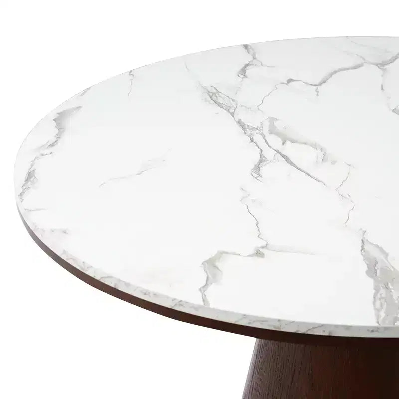 Table à manger Whisen avec pied conique tronqué en bois de style rétro