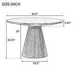 Table à manger Whisen avec pied conique tronqué en bois de style rétro