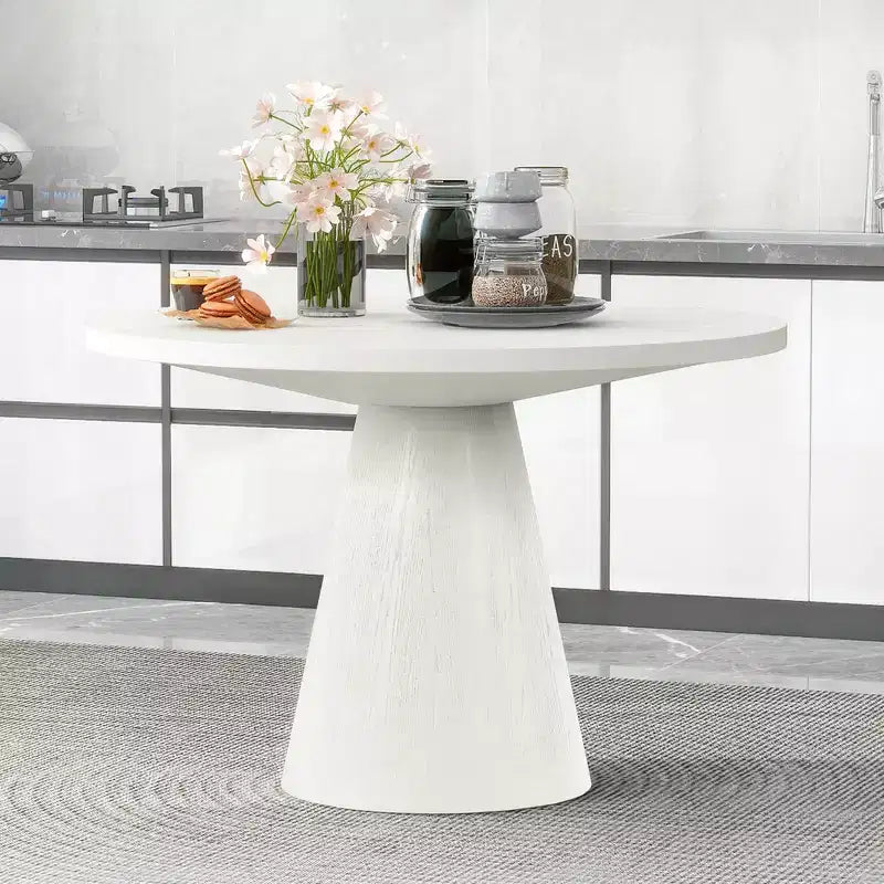 Table à manger Whisen avec pied conique tronqué en bois de style rétro