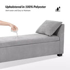 Banc de rangement Amelia avec pieds robustes en plastique|ART OF LIVING DESIGNS