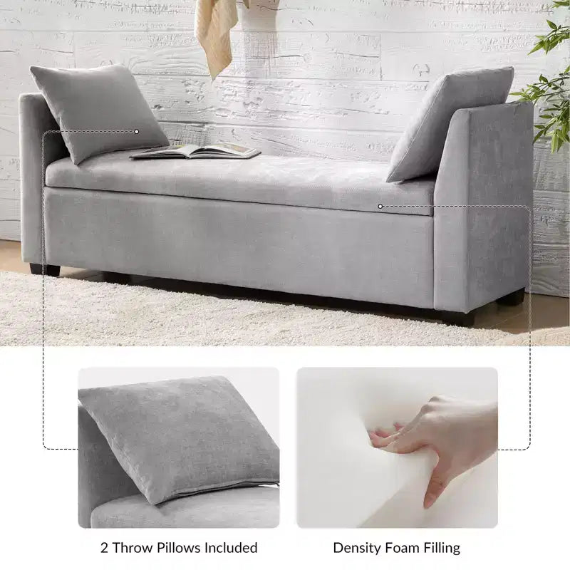 Banc de rangement Amelia avec pieds robustes en plastique|ART OF LIVING DESIGNS