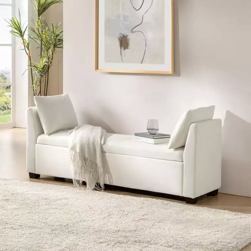 Banc de rangement Amelia avec pieds robustes en plastique|ART OF LIVING DESIGNS