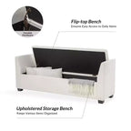 Banc de rangement Amelia avec pieds robustes en plastique|ART OF LIVING DESIGNS