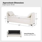 Banc de rangement Amelia avec pieds robustes en plastique|ART OF LIVING DESIGNS