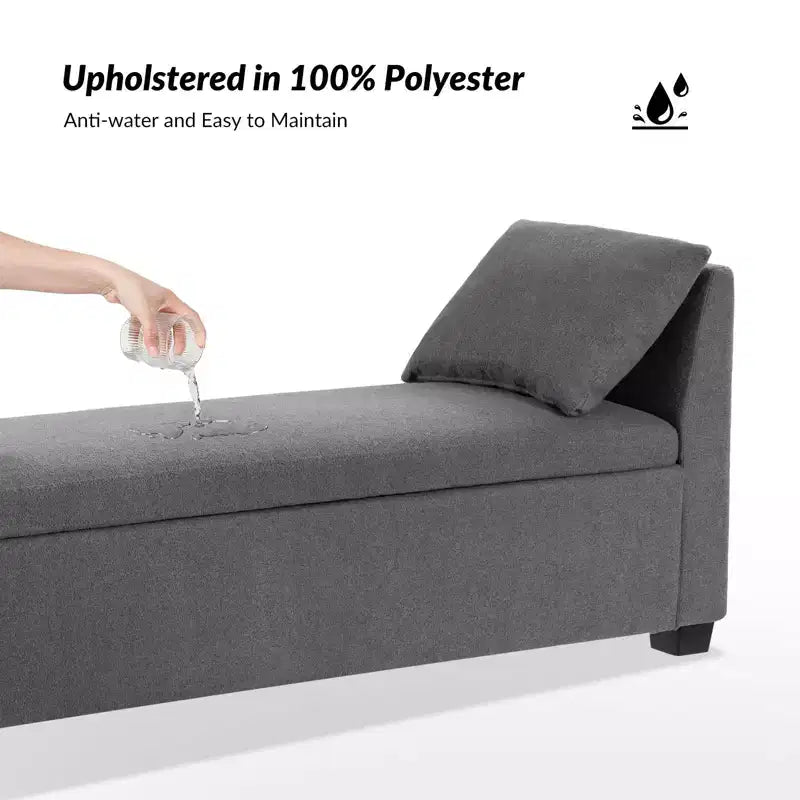 Banc de rangement Amelia avec pieds robustes en plastique|ART OF LIVING DESIGNS