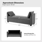Banc de rangement Amelia avec pieds robustes en plastique|ART OF LIVING DESIGNS