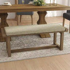 Banc de salle à manger Emilia avec cadre en bois massif | ART OF LIVING DESIGNS-NATUREL