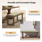 Banc de salle à manger Emilia avec cadre en bois massif | ART OF LIVING DESIGNS-NATUREL