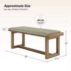 Banc de salle à manger Emilia avec cadre en bois massif | ART OF LIVING DESIGNS-NATUREL