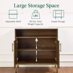 Meuble de rangement en rotin arqué à 2 portes Best Choice Products, buffet, avec découpe pour cordon, étagère de rangement réglable