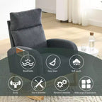 Christopher Knight Home Piper Fauteuil à bascule moderne à dossier haut avec deux poches latérales