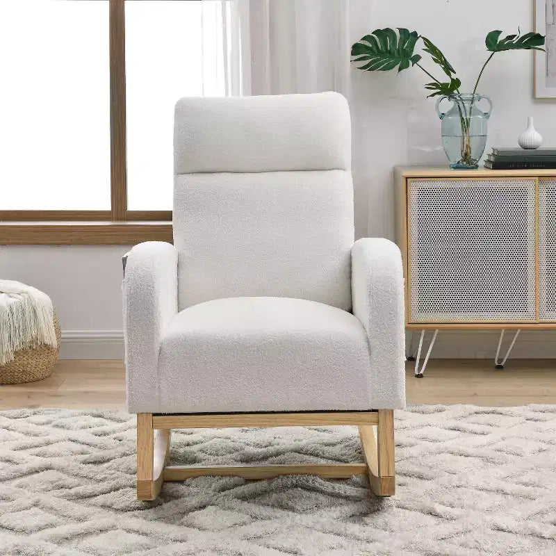 Christopher Knight Home Piper Fauteuil à bascule moderne à dossier haut avec deux poches latérales
