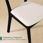 Ensemble de 2 chaises de salle à manger en bois et tissu, style moderne du milieu du siècle, de la marque Best Choice Products
