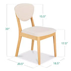 Ensemble de 2 chaises de salle à manger en bois et tissu, style moderne du milieu du siècle, de la marque Best Choice Products