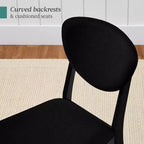 Ensemble de 2 chaises de salle à manger en bois et tissu, style moderne du milieu du siècle, de la marque Best Choice Products