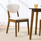 Ensemble de 2 chaises de salle à manger en bois et tissu, style moderne du milieu du siècle, de la marque Best Choice Products