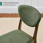 Ensemble de 2 chaises de salle à manger en bois et tissu, style moderne du milieu du siècle, de la marque Best Choice Products