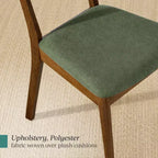 Ensemble de 2 chaises de salle à manger en bois et tissu, style moderne du milieu du siècle, de la marque Best Choice Products