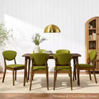 Ensemble de 2 chaises de salle à manger en bois et tissu, style moderne du milieu du siècle, de la marque Best Choice Products