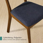 Ensemble de 2 chaises de salle à manger en bois et tissu, style moderne du milieu du siècle, de la marque Best Choice Products
