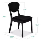 Ensemble de 2 chaises de salle à manger en bois et tissu, style moderne du milieu du siècle, de la marque Best Choice Products