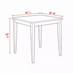 Kings Brand Furniture - Table de salle à manger/cuisine carrée en bois massif Kurmer, chêne naturel