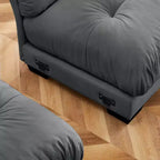 Christopher Knight Home Crane 130 Canapé moderne 3 places en velours avec accoudoirs rembourrés