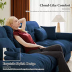 Christopher Knight Home Crane 130 Canapé moderne 3 places en velours avec accoudoirs rembourrés