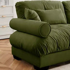 Christopher Knight Home Crane 130 Canapé moderne 3 places en velours avec accoudoirs rembourrés