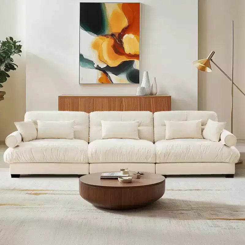Christopher Knight Home Crane 130 Canapé moderne 3 places en velours avec accoudoirs rembourrés