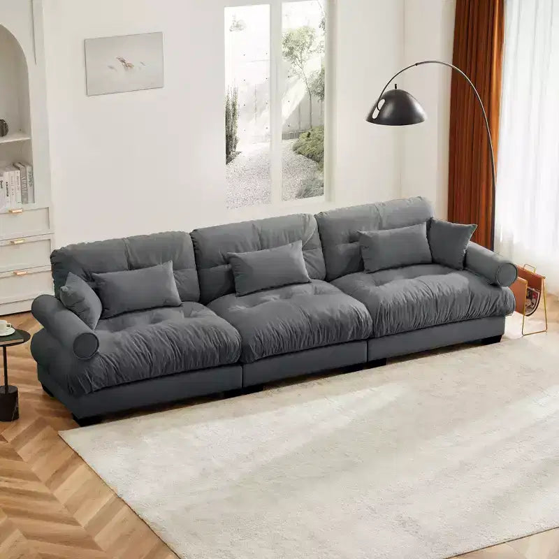 Christopher Knight Home Crane 130 Canapé moderne 3 places en velours avec accoudoirs rembourrés