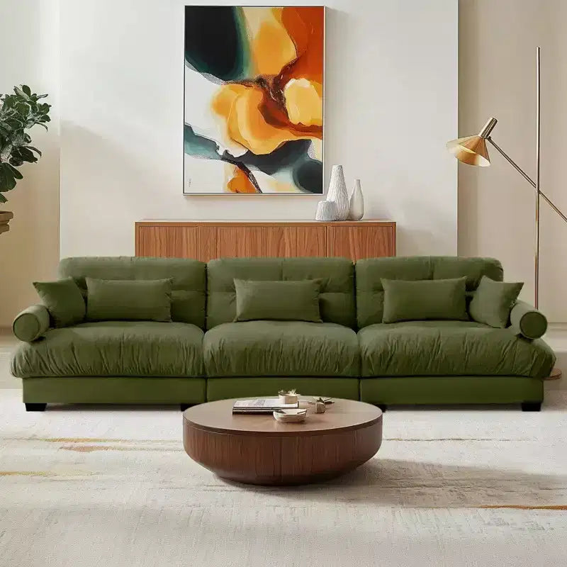 Christopher Knight Home Crane 130 Canapé moderne 3 places en velours avec accoudoirs rembourrés