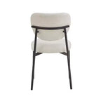 Christopher Knight Home Chaises de salle à manger rembourrées à cadre en fer Sebastian (lot de 4), beige/noir