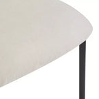 Christopher Knight Home Chaises de salle à manger rembourrées à cadre en fer Sebastian (lot de 4), beige/noir
