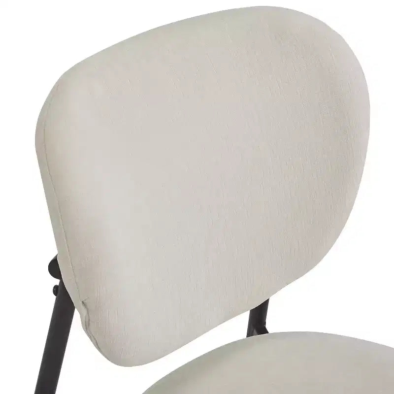Christopher Knight Home Chaises de salle à manger rembourrées à cadre en fer Sebastian (lot de 4), beige/noir