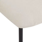 Christopher Knight Home Chaises de salle à manger rembourrées à cadre en fer Sebastian (lot de 4), beige/noir
