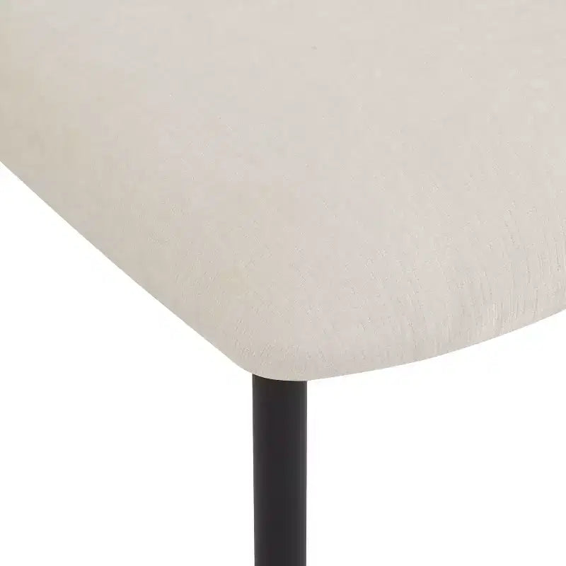 Christopher Knight Home Chaises de salle à manger rembourrées à cadre en fer Sebastian (lot de 4), beige/noir