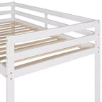 Lit mezzanine bas Whisen de 79,5L x 41,8l, élégant, de taille double, avec échelle intégrée et toboggan, conception multifonctionnelle