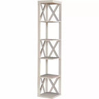 Meuble d'angle à 5 étagères Kings Brand Furniture – Étagère/Bibliothèque/Présentoir