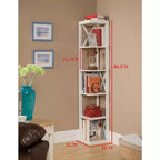 Meuble d'angle à 5 étagères Kings Brand Furniture – Étagère/Bibliothèque/Présentoir