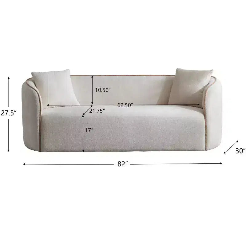Canapé bouclé incurvé 3 places Christopher Knight Home Lindsay Elegance 82