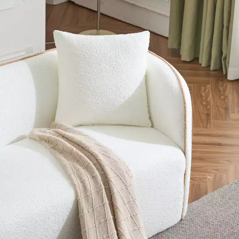 Canapé bouclé incurvé 3 places Christopher Knight Home Lindsay Elegance 82